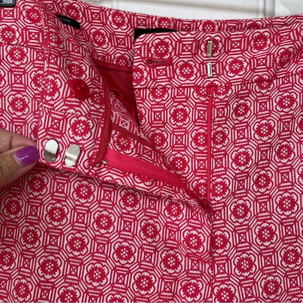 Talbots Pink Patterned Ankle Pants - Picture 4 of 10